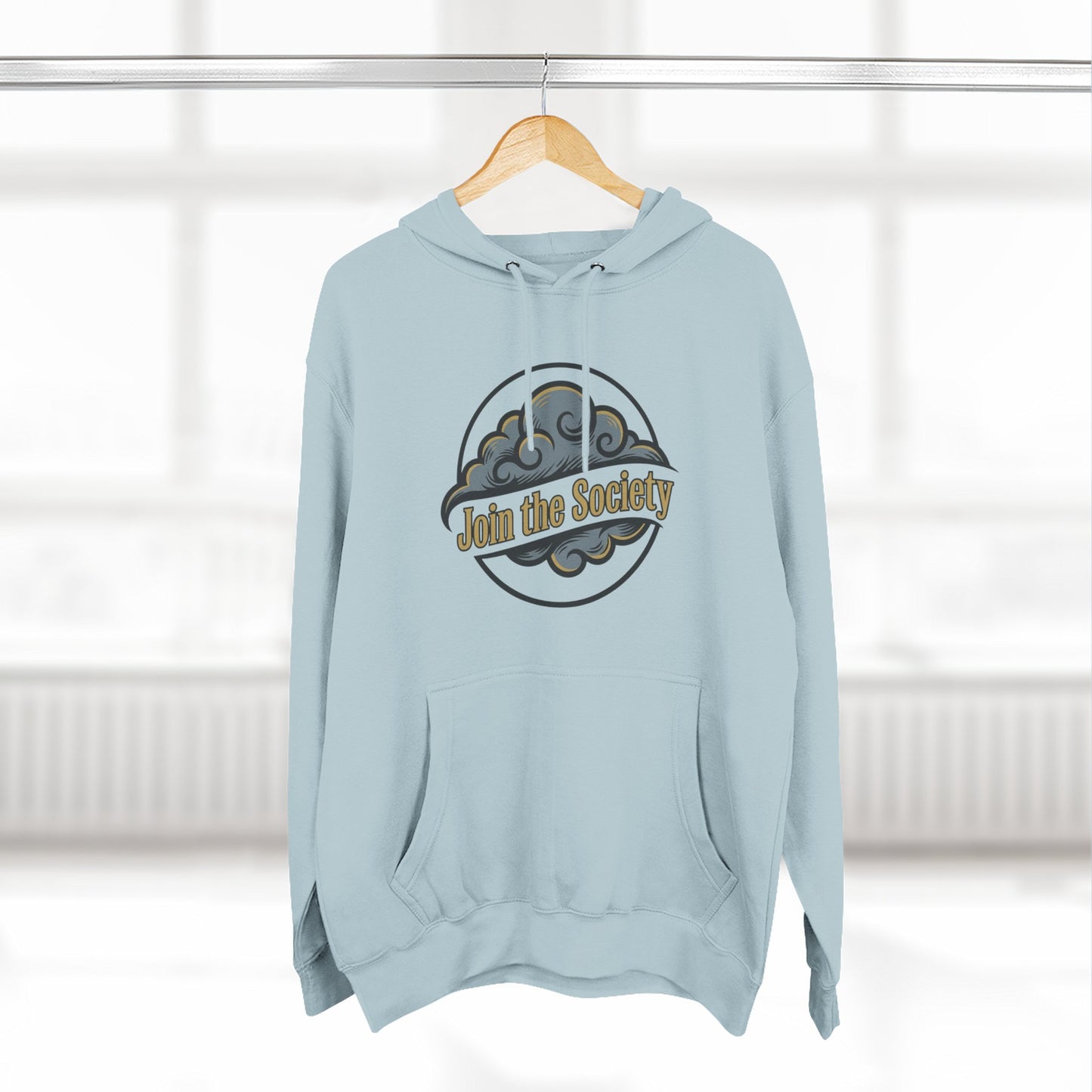Join the Society Cloud Pack Hoodie — Retro Cloud Graphic Pullover