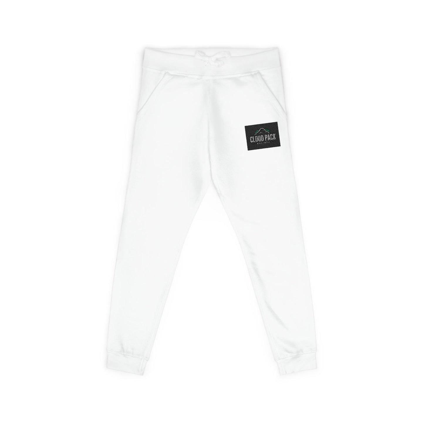 Embroidered Cloud Logo Fleece Sweatpants — Cozy Casual Joggers