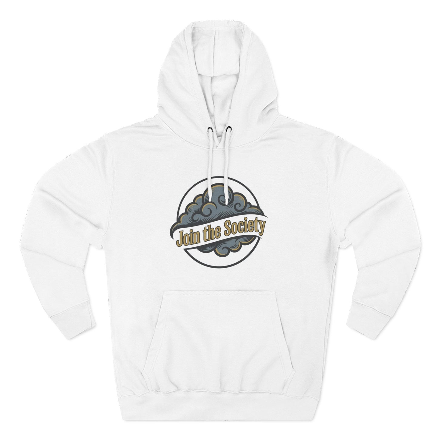 Join the Society Cloud Pack Hoodie — Retro Cloud Graphic Pullover