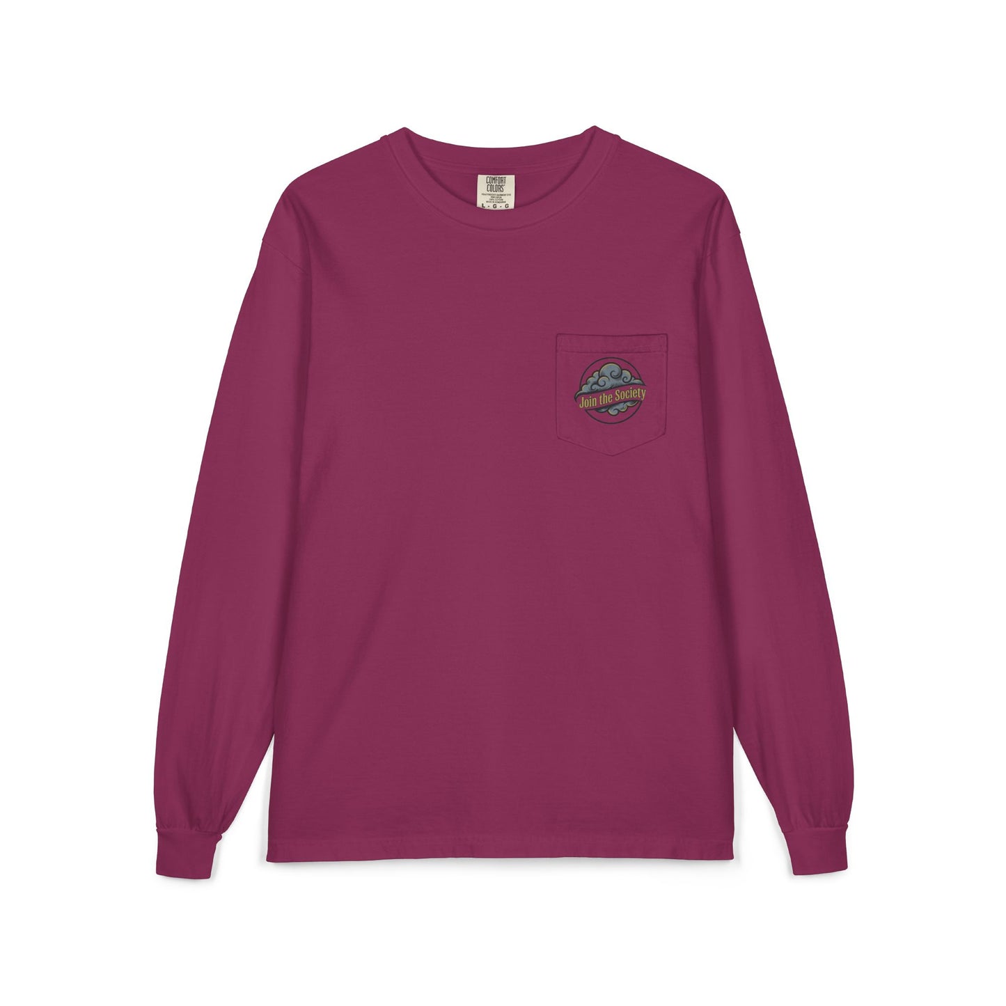 Cloud Pack Society Long Sleeve Pocket Tee — Mountain Logo Outdoor Shirt