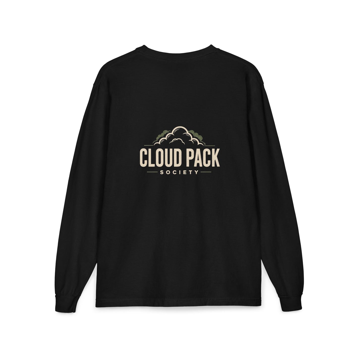 Cloud Pack Society Long Sleeve Pocket Tee — Mountain Logo Outdoor Shirt
