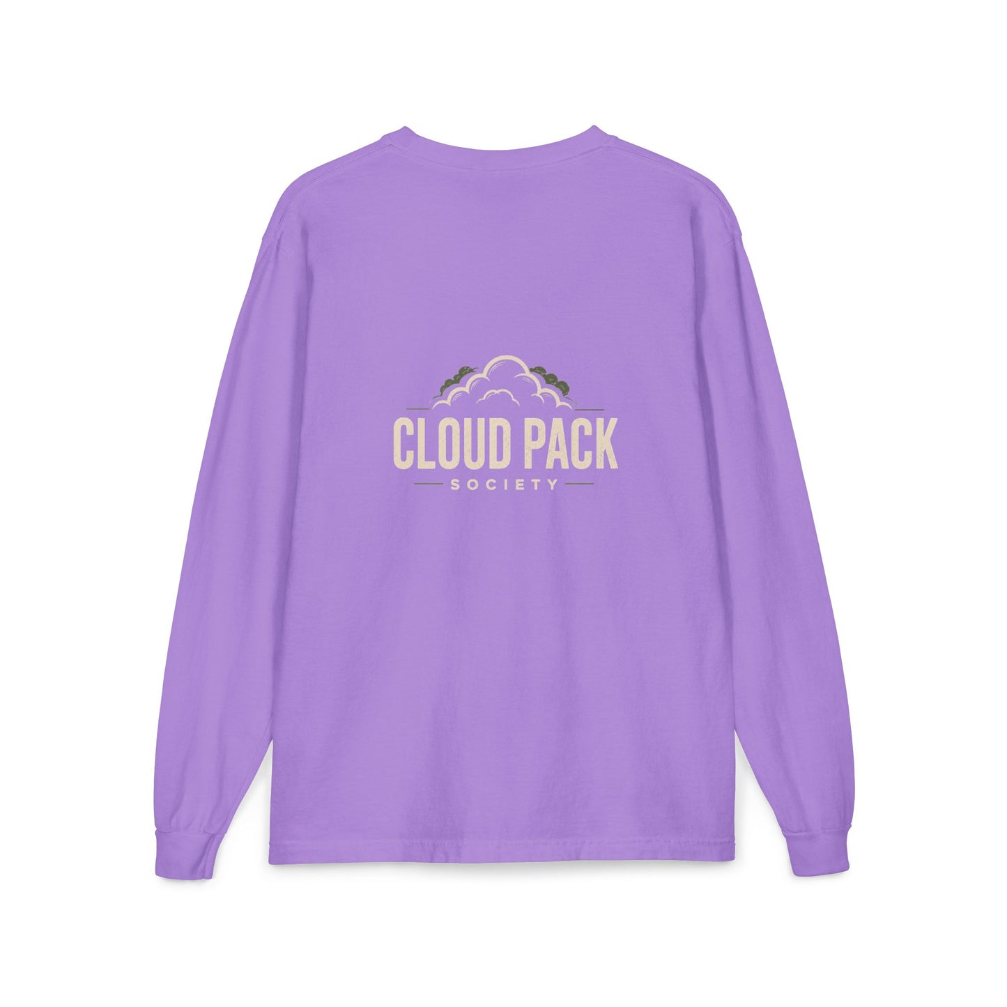 Cloud Pack Society Long Sleeve Pocket Tee — Mountain Logo Outdoor Shirt