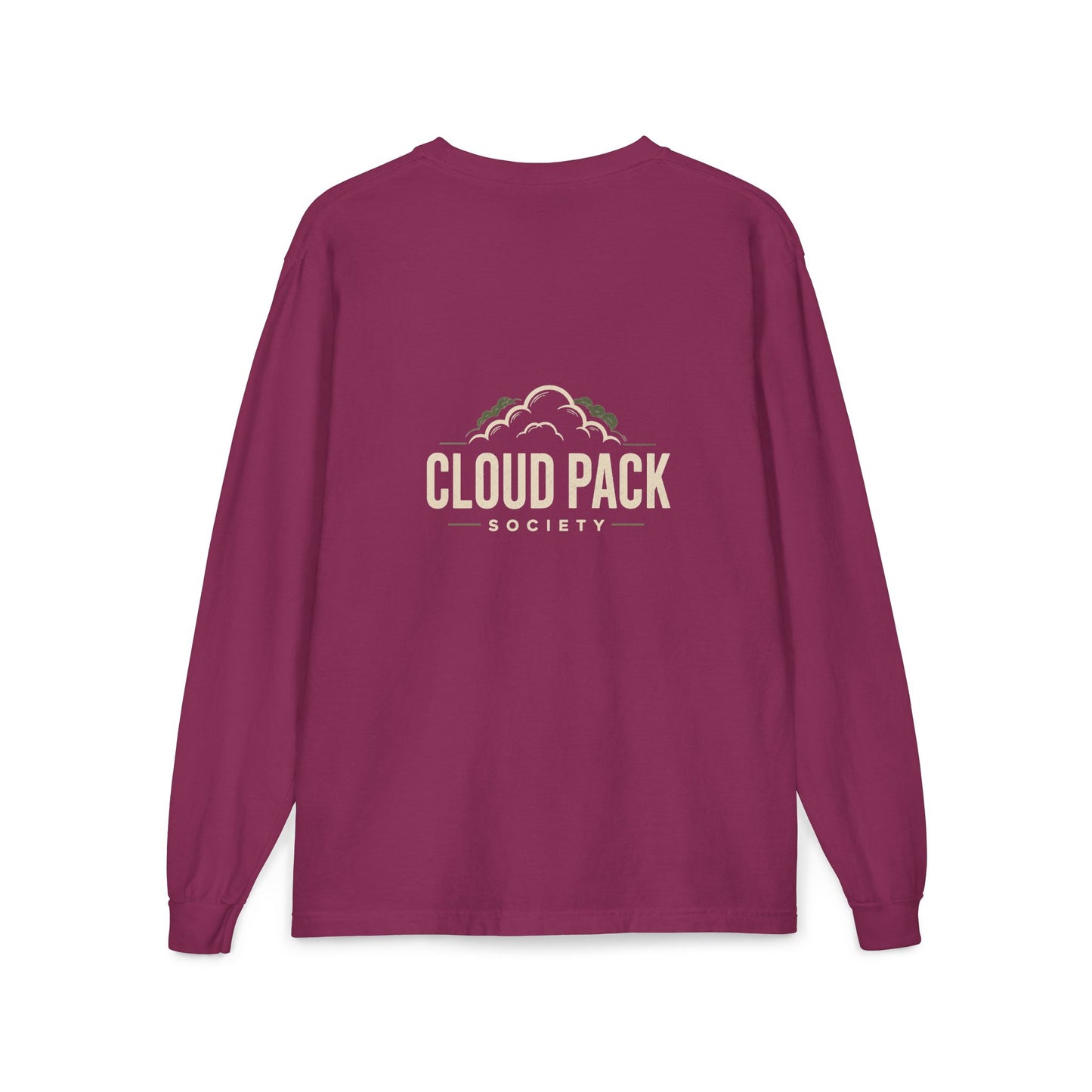 Cloud Pack Society Long Sleeve Pocket Tee — Mountain Logo Outdoor Shirt