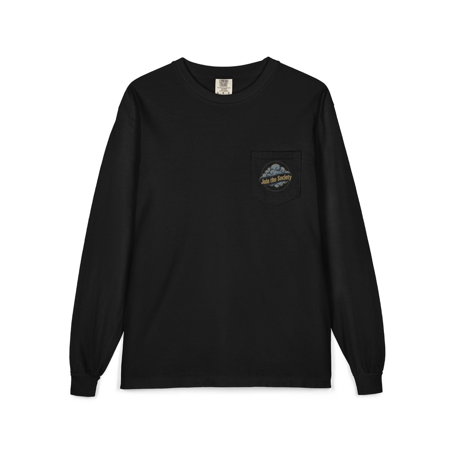 Cloud Pack Society Long Sleeve Pocket Tee — Mountain Logo Outdoor Shirt